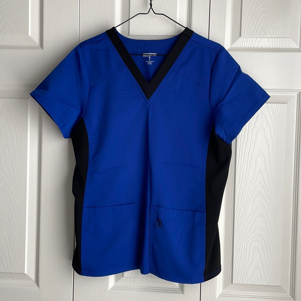 Blue & Black Uniform Top